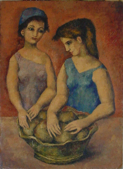 Women with a Brown Basket