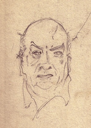 Arthur Miller portrait of Quintanilla